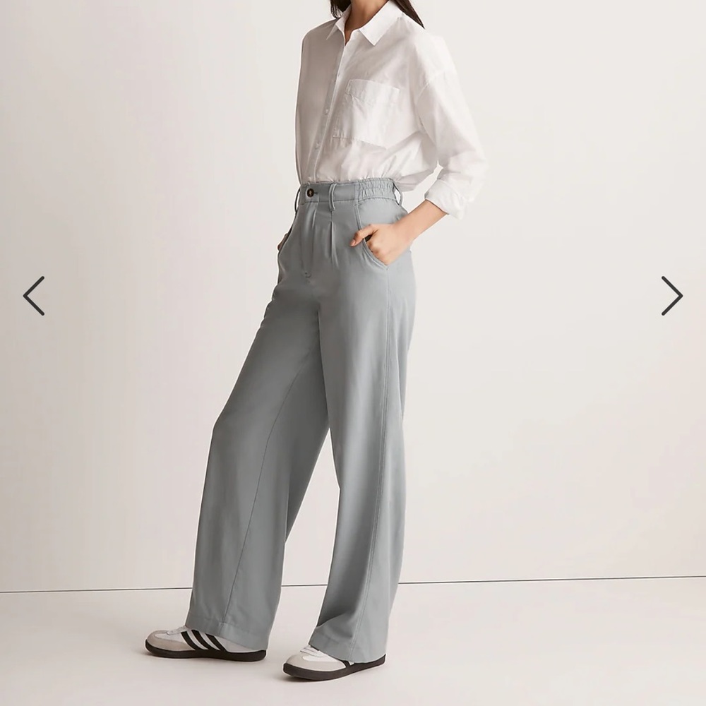 Madewell Petite Neale Straight-Leg Pant in Drapeweave